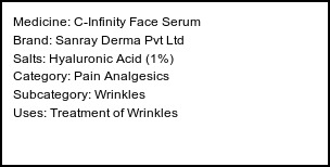 Information about C-Infinity Face Serum (Brand: Sanray Derma Pvt Ltd) - Uses: Treatment of Wrinkles