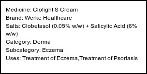 Information about Clofight S Cream (Brand: Werke Healthcare) - Uses: Treatment of Eczema,Treatment of Psoriasis