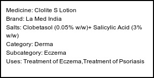 Information about Clolite S Lotion (Brand: La Med India) - Uses: Treatment of Eczema,Treatment of Psoriasis