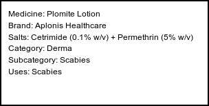 Information about Plomite Lotion (Brand: Aplonis Healthcare) - Uses: Scabies