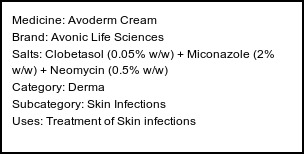 Information about Avoderm Cream (Brand: Avonic Life Sciences) - Uses: Treatment of Skin infections