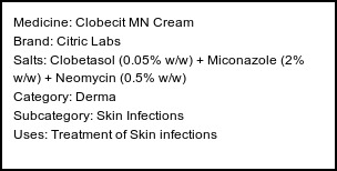 Information about Clobecit MN Cream (Brand: Citric Labs) - Uses: Treatment of Skin infections