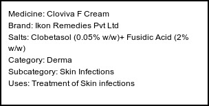Information about Cloviva F Cream (Brand: Ikon Remedies Pvt Ltd) - Uses: Treatment of Skin infections