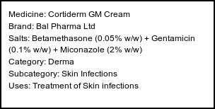 Information about Cortiderm GM Cream (Brand: Bal Pharma Ltd) - Uses: Treatment of Skin infections
