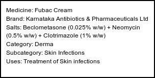 Information about Fubac Cream (Brand: Karnataka Antibiotics & Pharmaceuticals Ltd) - Uses: Skin infections