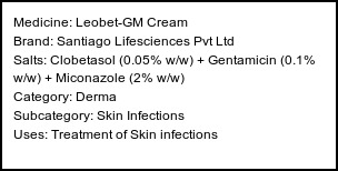 Information about Leobet-GM Cream (Brand: Santiago Lifesciences Pvt Ltd) - Uses: Treatment of Skin infections