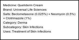 Information about Queliderm Cream (Brand: Universal Life Sciences) - Uses: Treatment of Skin infections