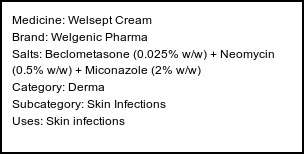 Information about Welsept Cream (Brand: Welgenic Pharma) - Uses: Skin infections