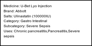 Information about U-Bet Lyo Injection (Brand: Abbott) - Uses: Chronic pancreatitis,Pancreatitis,Severe sepsis