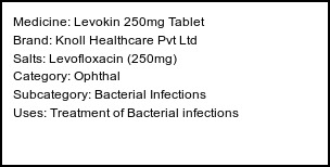 Information about Levokin 250mg Tablet (Brand: Knoll Healthcare Pvt Ltd) - Uses: Treatment of Bacterial infections