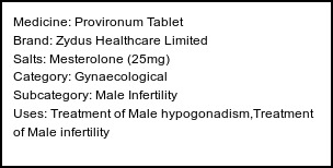 Information about Provironum Tablet (Brand: Zydus Healthcare Limited) - Uses: Treatment of Male hypogonadism,Treatment of Male infertility