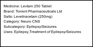 Information about Levtam 250 Tablet (Brand: Torrent Pharmaceuticals Ltd) - Uses: Epilepsy,Treatment of Epilepsy/Seizures