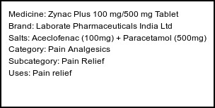 Zynac Plus 100 mg/500 mg Tablet